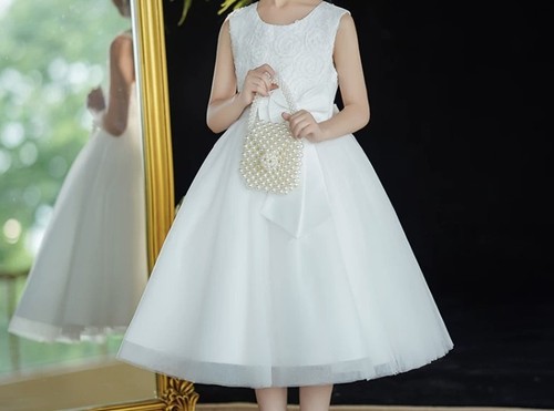 White rose flower girl wedding - white,