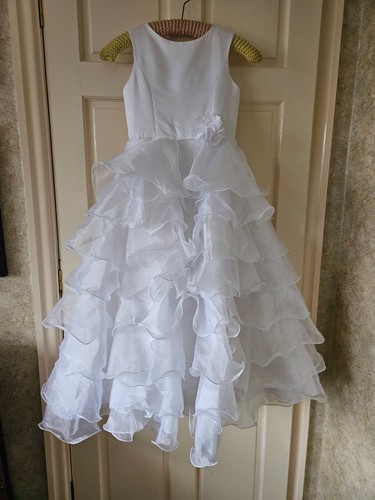 Sarah louise white - white, ruffle"
