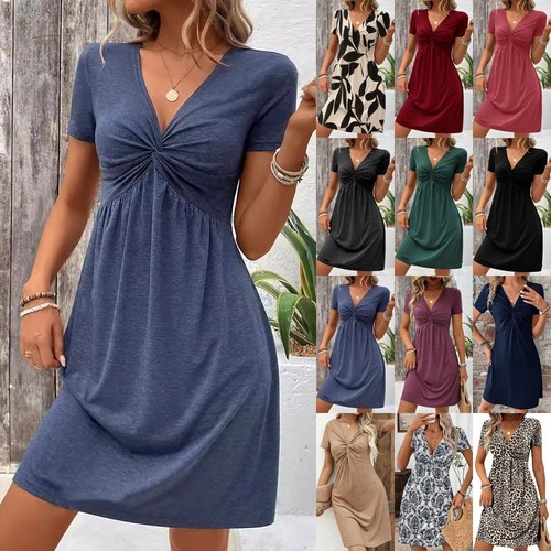 Women summer cotton neck - cotton,